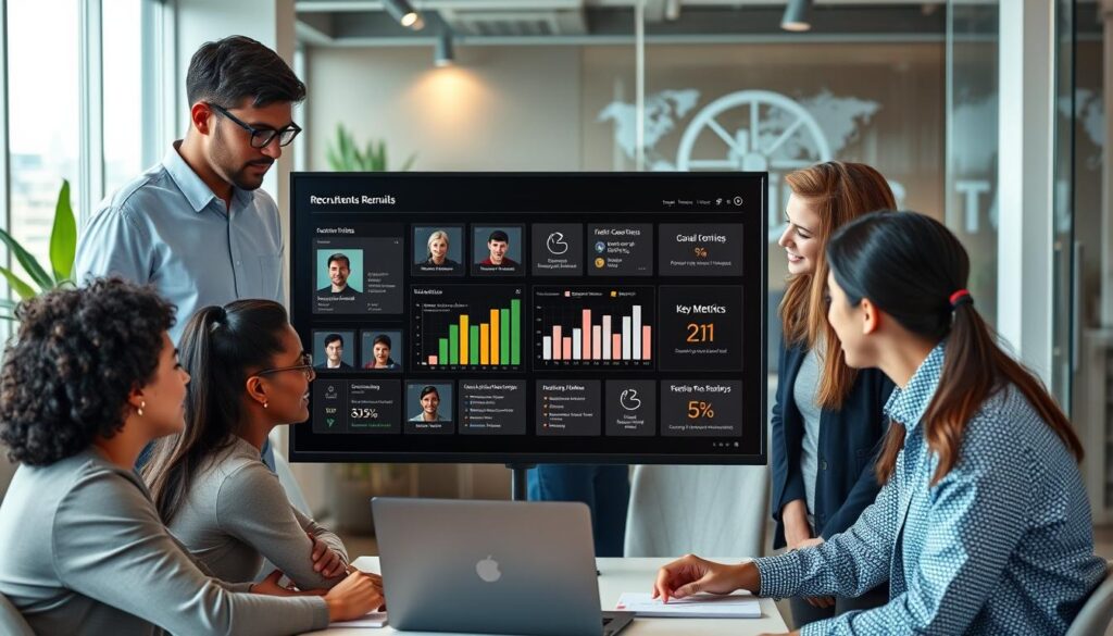 Talent Leverage team collaborating on SaaS recruiting strategy Talent Leverage team collaborating on SaaS recruiting strategy