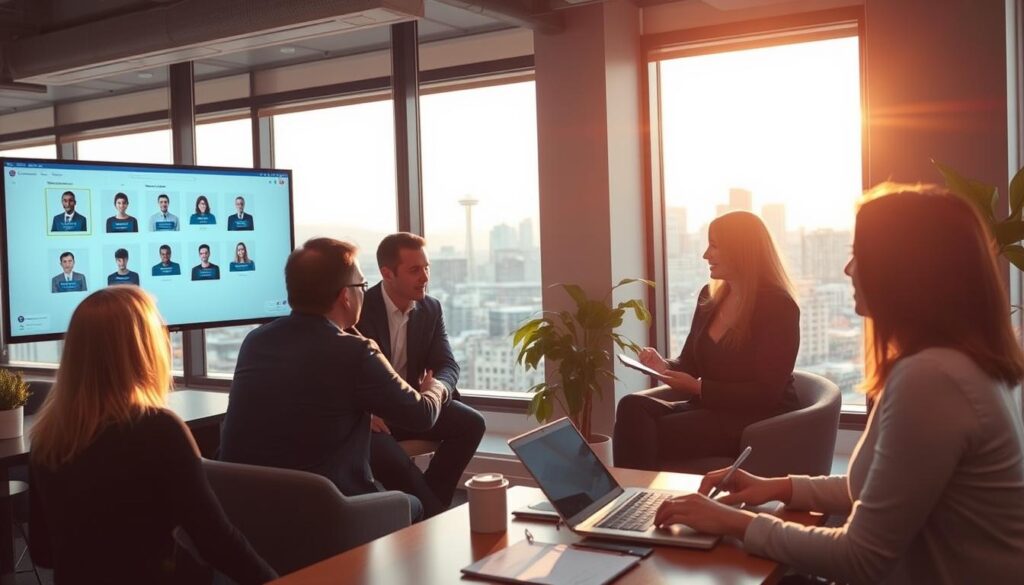 Talent Leverage's human-centric recruitment process showing personal interviews and assessments Talent Leverage's human-centric recruitment process showing personal interviews and assessments